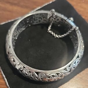 Silpada Filagree Sterling Silver Hinged Bracelet